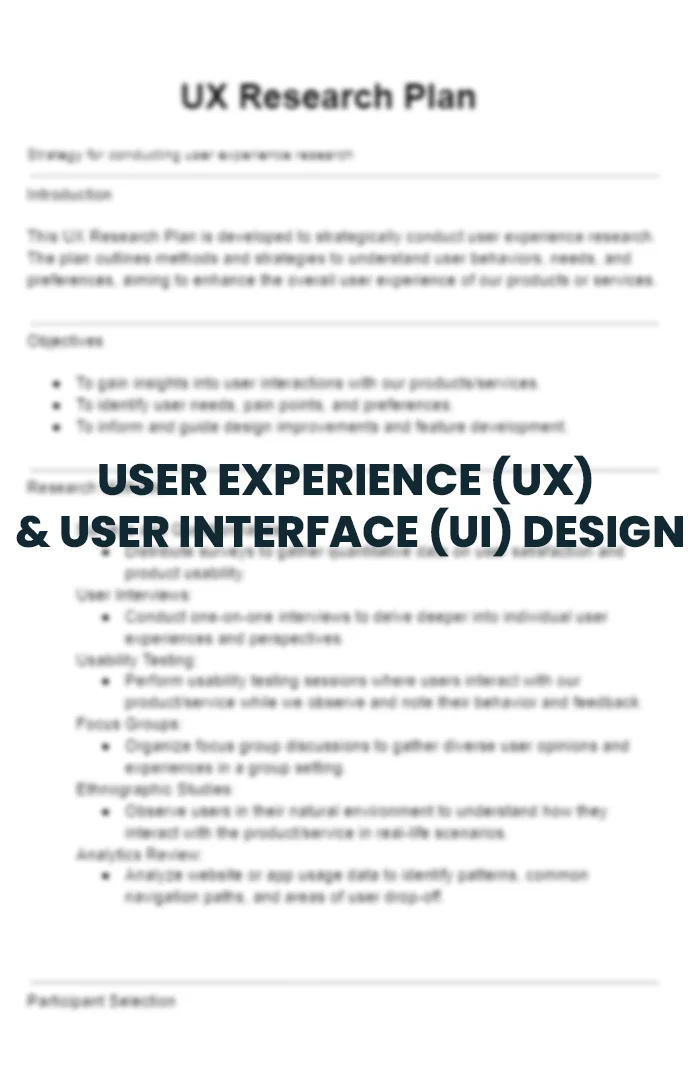 1 User Experience (UX) & User Interface (UI) Design